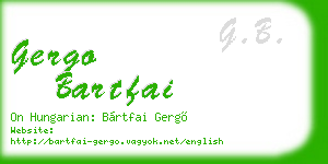 gergo bartfai business card